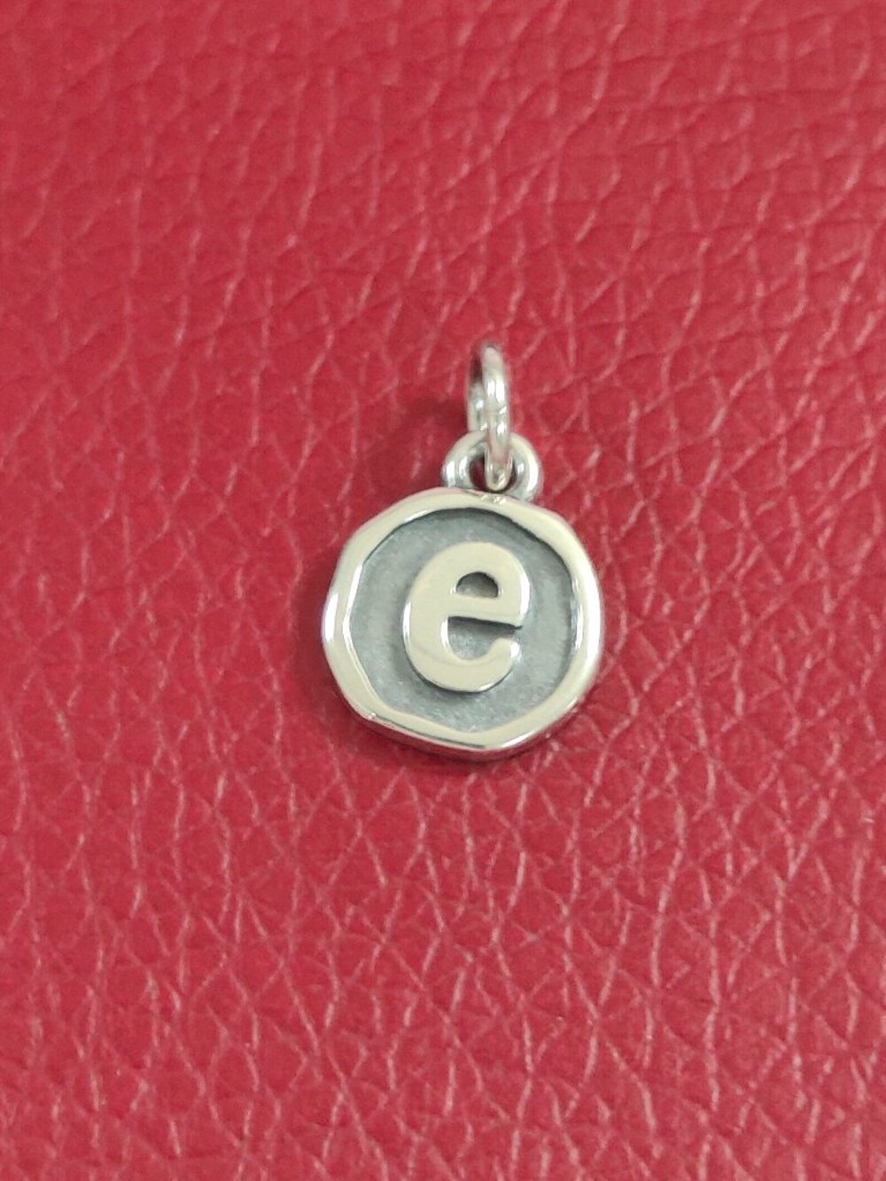 3pc James Avery Vintage Type Initial Charm 925 Silver Pendant (e,n,n)